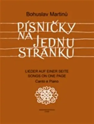 Písničky na jednu stránku - Bohuslav Martinů
