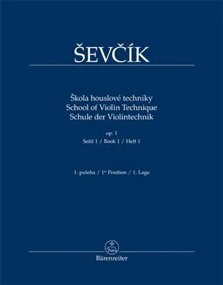 Škola houslové techniky op. 1, sešit 1, 1. poloha