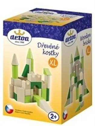 Stavebnice Dřevěné kostky XL - Detoa