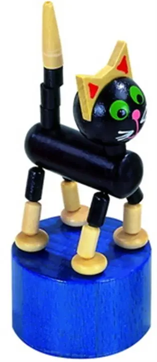 Mačkací figurka - Kočka černá (Detoa)