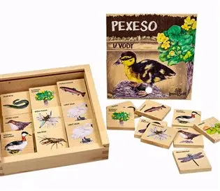 Dřevěné pexeso - u vody