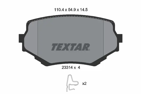 Sada brzdových destiček, kotoučová brzda TEXTAR 2331401