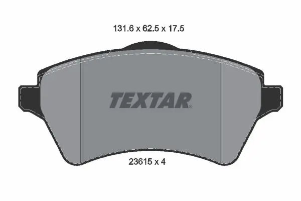 Sada brzdových destiček, kotoučová brzda TEXTAR 2361501
