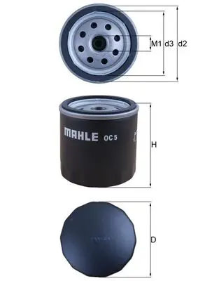 Mahle filtr Olej OC5 BIMOTA DB10 1100 BIMOTARD 12, DB10 1100 E BIMOTARD EVO 13-15, DB10 1100 RE BIMOTARD EVO 13-15, DB11 1200 VLX 13, DB11 1200 13-14,
