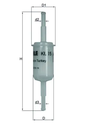 Mahle filtr paliva KL15 MQ 3105880 GAS GAS EC 250 21-24, GAS EC 250 F 21-24, GAS EC 300 21-23, GAS EC 350 F 21-23, GAS ES 700  ABS 22-25, GAS MC 250 F
