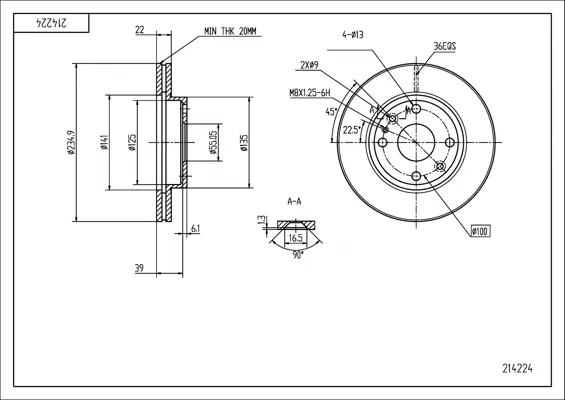 Brz.kotouč /p/ mazda 323 1.5 94-
