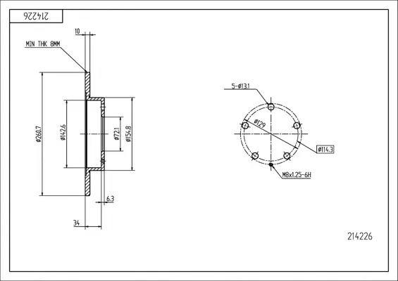Brz.kotouč /z/ probe,mazda 626 91-