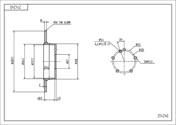 Brz.kotouč /z/ db w210, e240,e280 97-