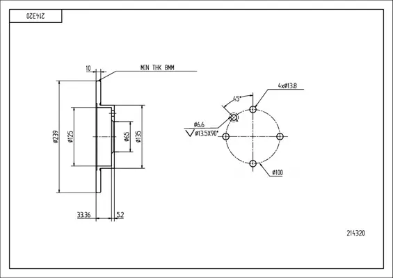 Brz.kotouč /p/ golf 1.0 83-91, polo 82-