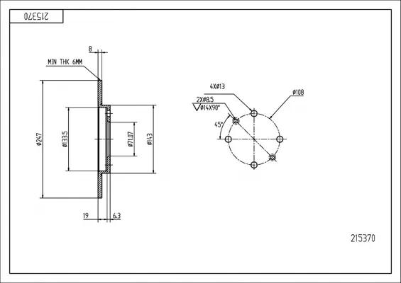 Brz.kotouč /z/ zx abs 91- 247/8/6