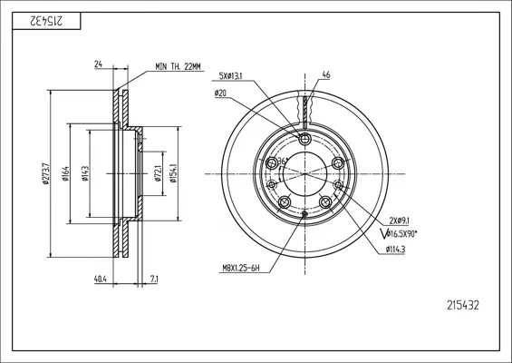Brz.kotouč /p/ mazda 323 1.9 16v 98-