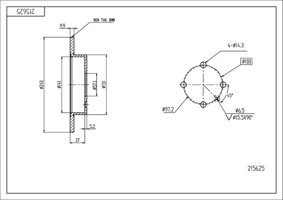 Brz.kotouč /z/ astra 1.2 /abs/ 98-