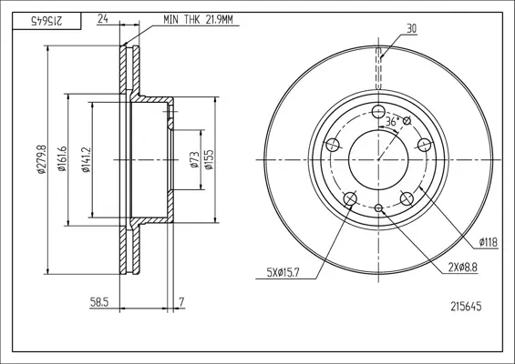 Brz.kotouč /p/ ducato 94- 280/24/21.9