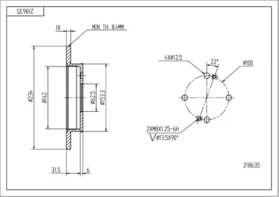 Brz.kotouč /z/ kia picanto 1.1-1.1d 04-