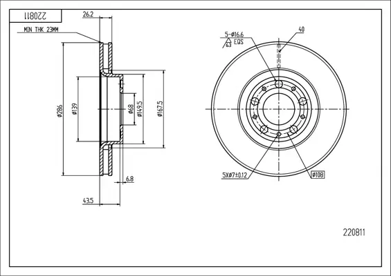 Brz.kotouč /p/ volvo s60,s80,v70 01-