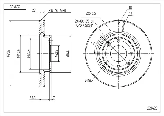 Brz.kotouč /p/ kia rio 1.4-1.5-1.6 05-