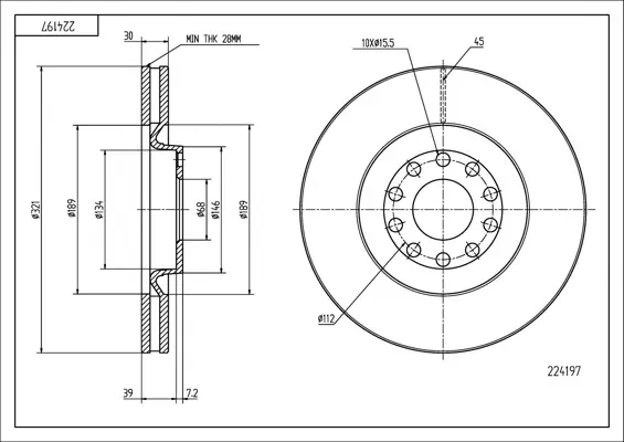 Brz.kotouč /p/ a6 quattro 2.7iv6 99-04