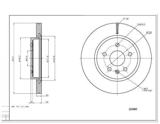Brz.kotouč /z/ insignia 1.6 08-