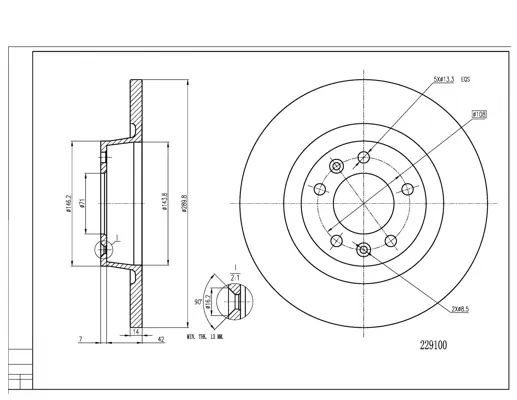 Brz.kotouč /z/ scudo,jumper 1.6,2.0 07-