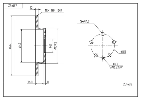 Brz.kotouč /z/astra 1.3cdti 09-