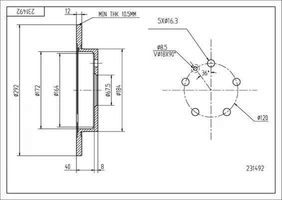 Brz.kotouč /z/ insignia 1.6-2.0 08-