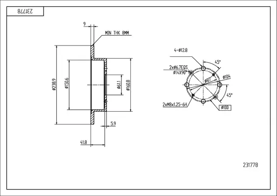 Brz.kotouč /z/ jazz 1.2i,1.4i 04-08