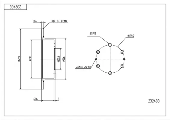 Brz.kotouč /p/ ssangyong musso 3.2 96-