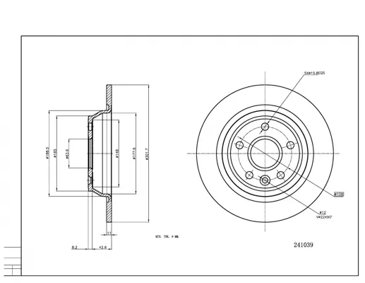 Brz.kotouč /z/mondeo iv 2.0 07- /lak/kpl