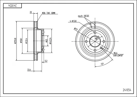 Brz.kotouč /p/golf 1.6 92-97 /lak/kpl