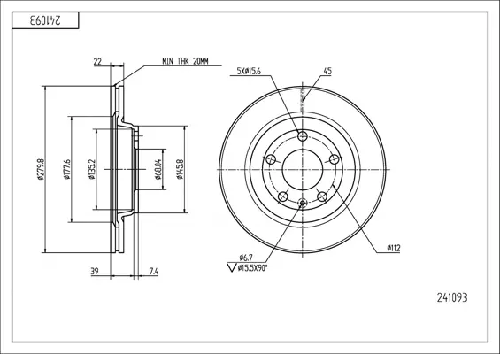 Brz.kotouč /p/ audi a4 1.6 97- /lak/kpl
