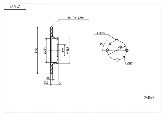 Brz.kotouč /z/ alfa 33,144 94-96/lak/kpl