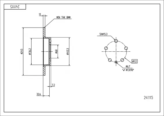 Brz.kotouč /z/a4 avant 2.0 04-08/lak/kpl