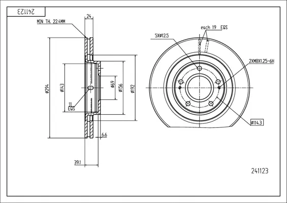 Brz.kotouč /p/outlander 2.4 03- /lak/kpl
