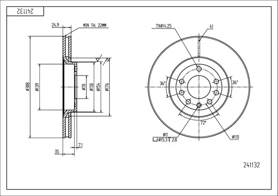 Brz.kotouč /p/astra g,h /+abs/ /lak/kpl