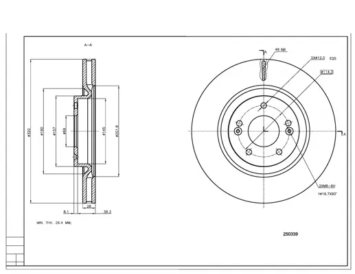 Brzd.kotouč/p/ hyundai i40 1.6i 11-