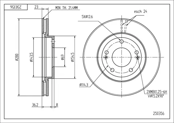 Brzd.kotouč/p/ ceed 1.4dt 12-