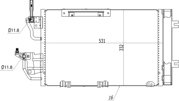 Chladič klimatiz.astra h 2.0cdti 04-