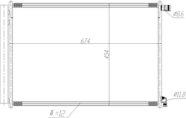 Chladič do klimat.db w205 14-