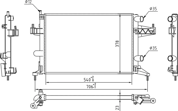 Chladič corsa c 1.0-1.2 16v 00-