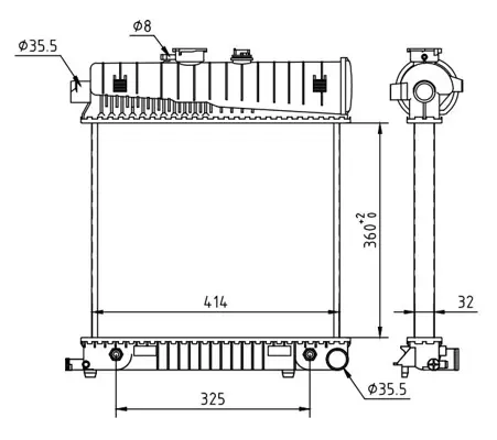 Chladič db 202 180c 93-