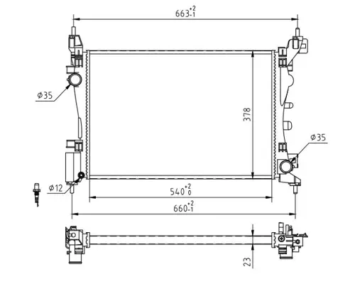 Chladič grandepunto 1.4 16v 05-