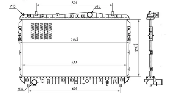 Chladič lacetti 1.4i 16v 05-