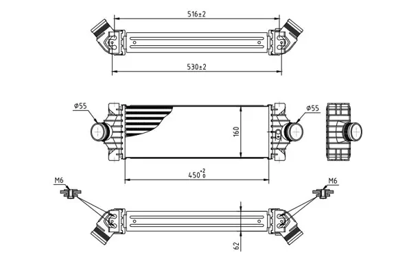 Chladič vzduchu ford transit 06-