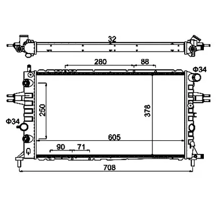 Chladič astra g 2.0d 99-