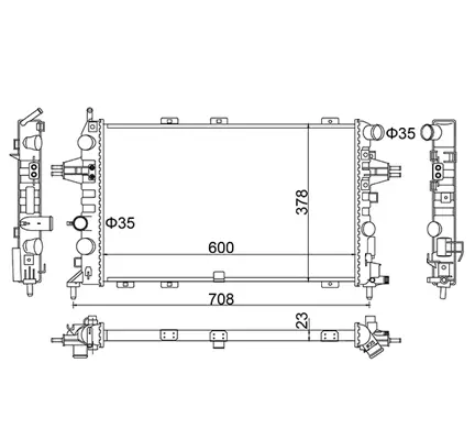 Chladič opel astra h 04-