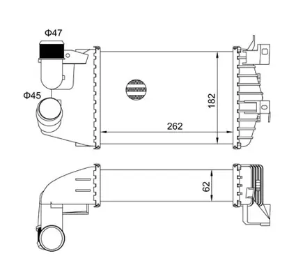 Chladič vzduchu astra h 1.7cdti 05-