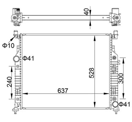 Chladič db gl-class w164 06-