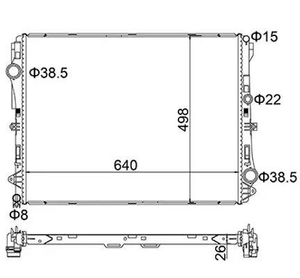 Chladič db w222,c217 13-
