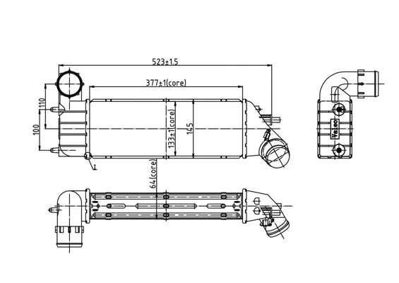 Chladič vzduchu citroen c8 2.2hdi 02