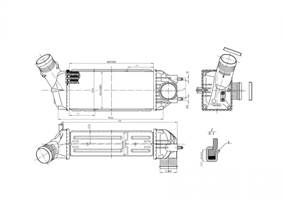 Chladič vzduchu citroen c4 1.6hdi 04